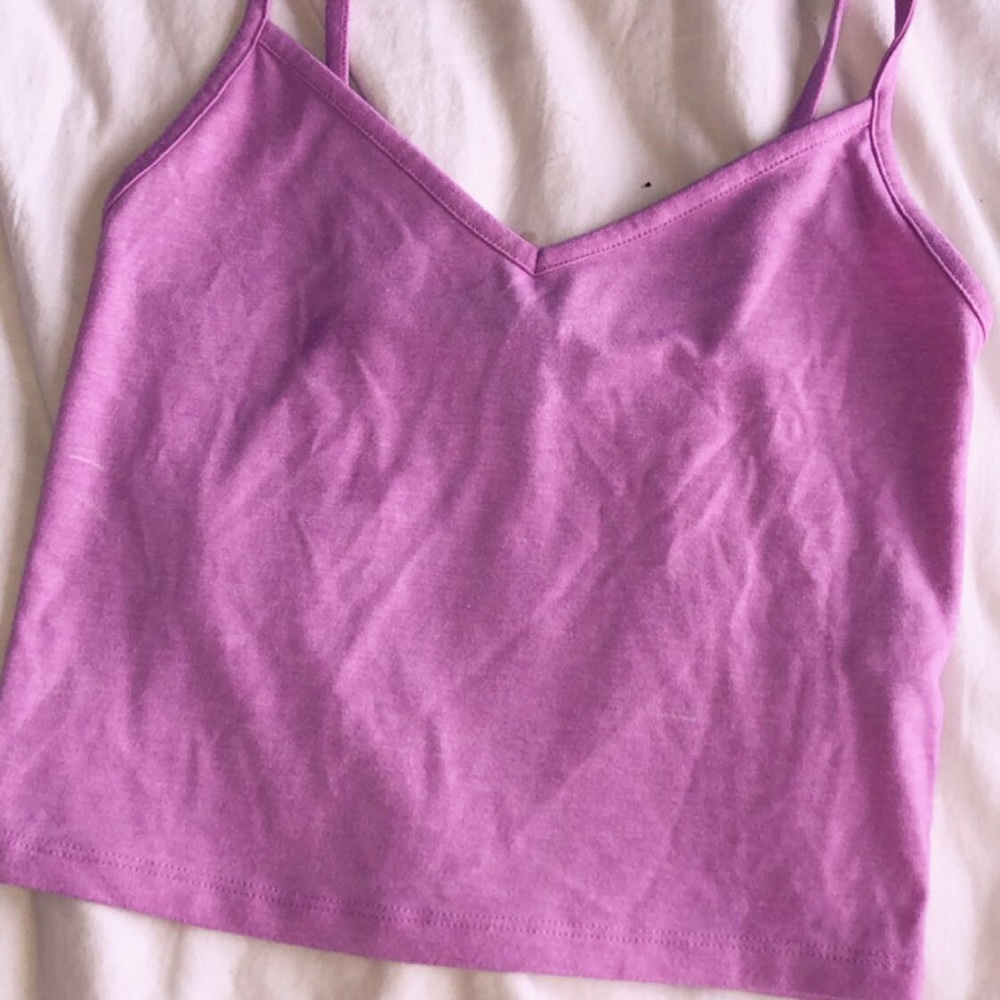 Purple cropped tank top